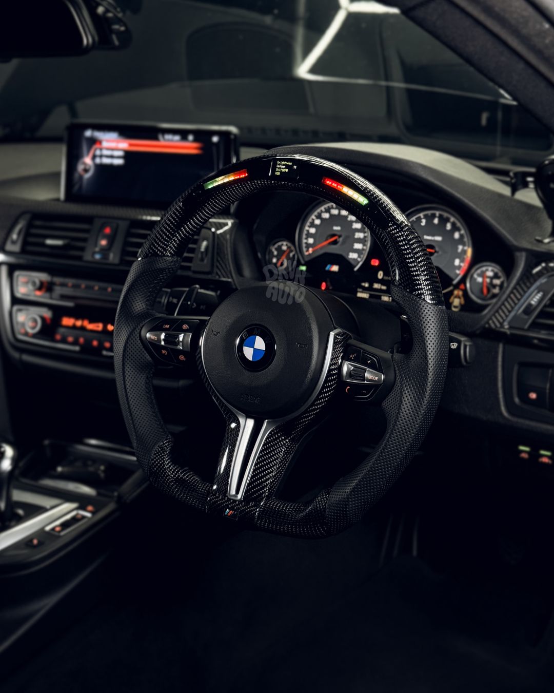 M3 LED Carbon steering wheel with digital rev display